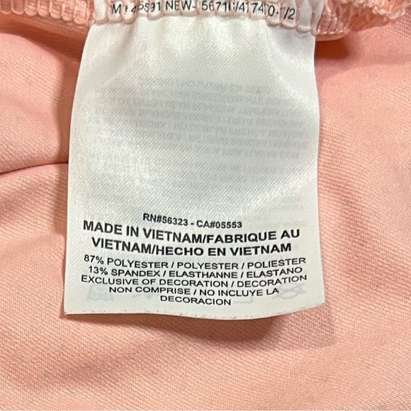 Nike Dri-Fit Golf  Tennis Shirt. Youth Girls size XL. Peach with small grey dots - Picture 4 of 4